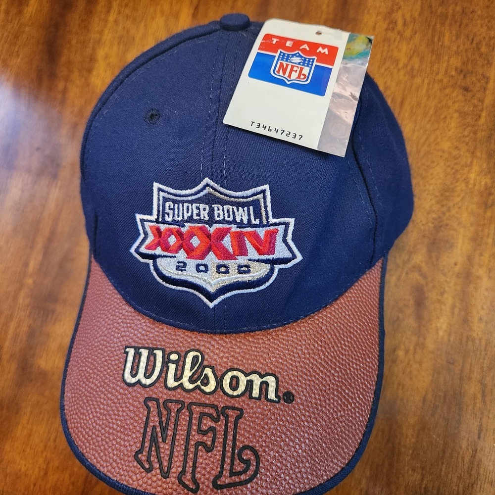 Vintage Wilson NFL Hat XXXIV Super Bowl Strapback Football Bill LA RAMS 90S Y2K